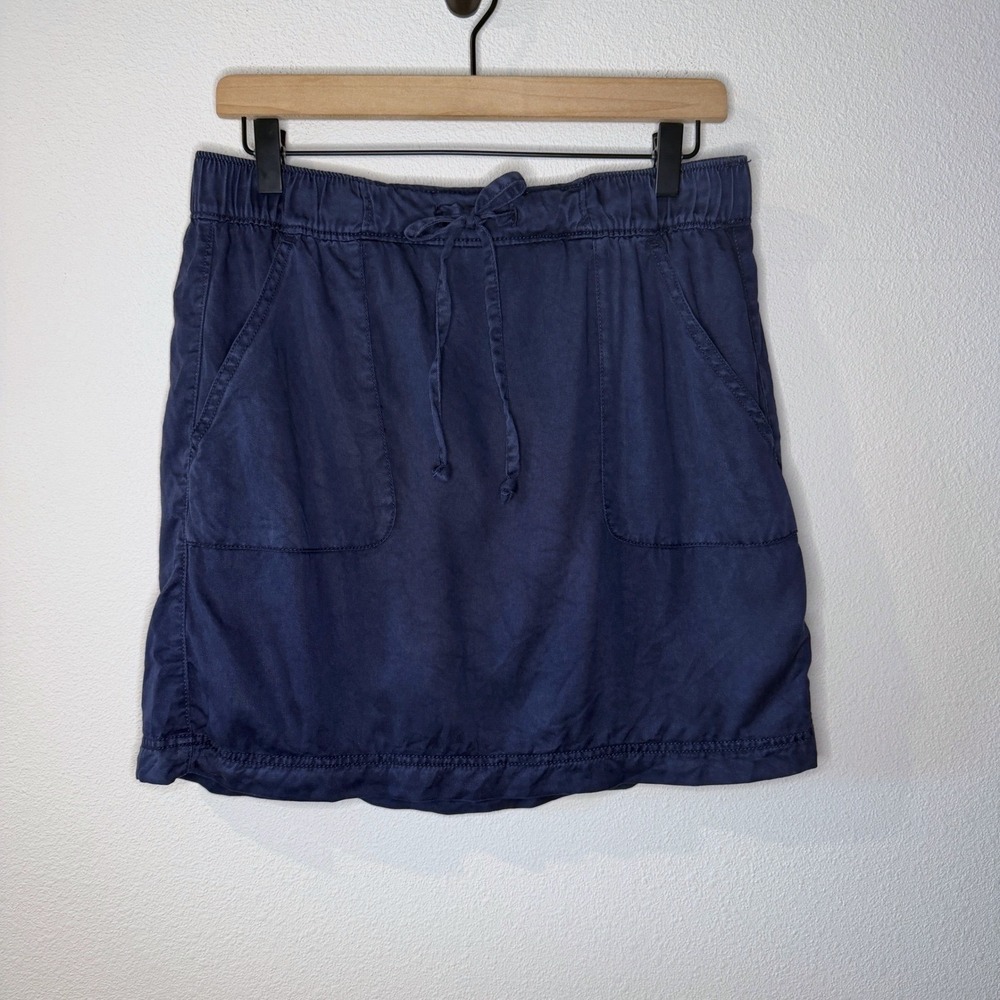 C&C CALIFORNIA Womens Lyocell Navy Skort Size M Coastal Sporty Nautical Preppy